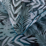 Tropical Garden Blue 100% Cotton Duvet Cover Set With Piped Edging | Super King | Blue