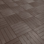 Cosmpolitan Eco Interlocking 30x30cm Decking Tiles | Set of 10 | Coffee