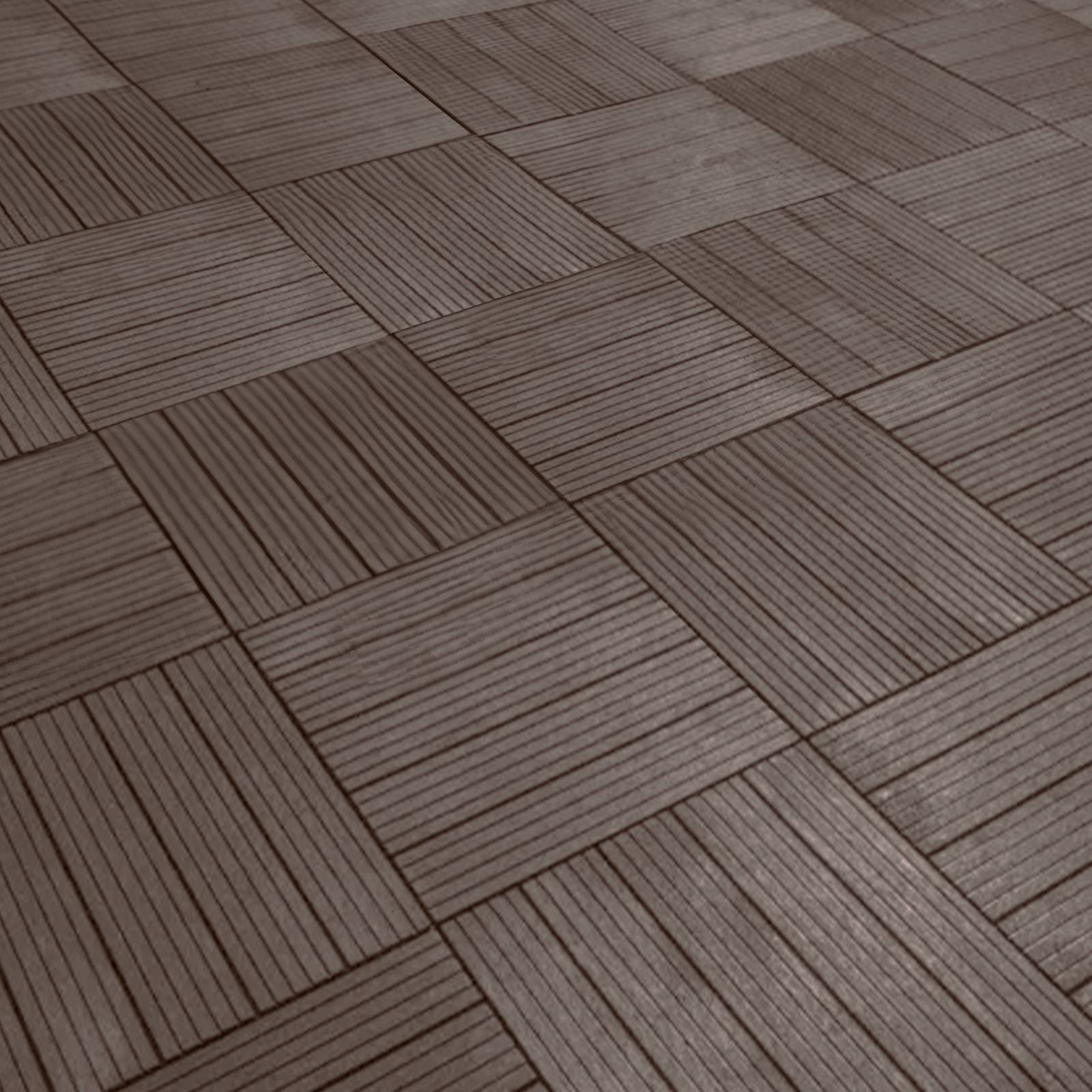 Cosmpolitan Eco Interlocking 30x30cm Decking Tiles | Set of 10 | Coffee