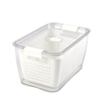 Nested Fridge Storage Container With Removable Colander | Large | White