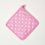 HOMESCAPES Pink Cupcake Cotton Pot Holder