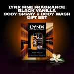Fine Fragrance Black Vanilla Body Spray And Body Wash Gift Set | Set of 4