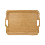 Non-slip Tray, 43x31cm, Oak Finish