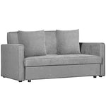 2 Seater Sofa Bed Convertible Bed Settee 2 Cushions Storage | One Size | Charcoal Gray