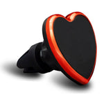 Universal Magnetic Heart Shaped Phone Car Mount With Firm Grip, Red