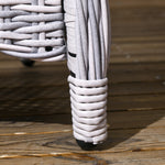 7 Pcs Patio Pe Rattan Wicker Dining Set