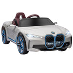 Bmw I4 Licensed 12v Kids Electric Ride-on Car W/ Remote Control | White