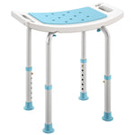 Adjust Aluminium Bath Stool Shower Non-slip W/ Shower Hole | Turquoise