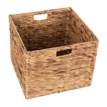 Water Hyacinth Square Storage Basket | Large | Brown