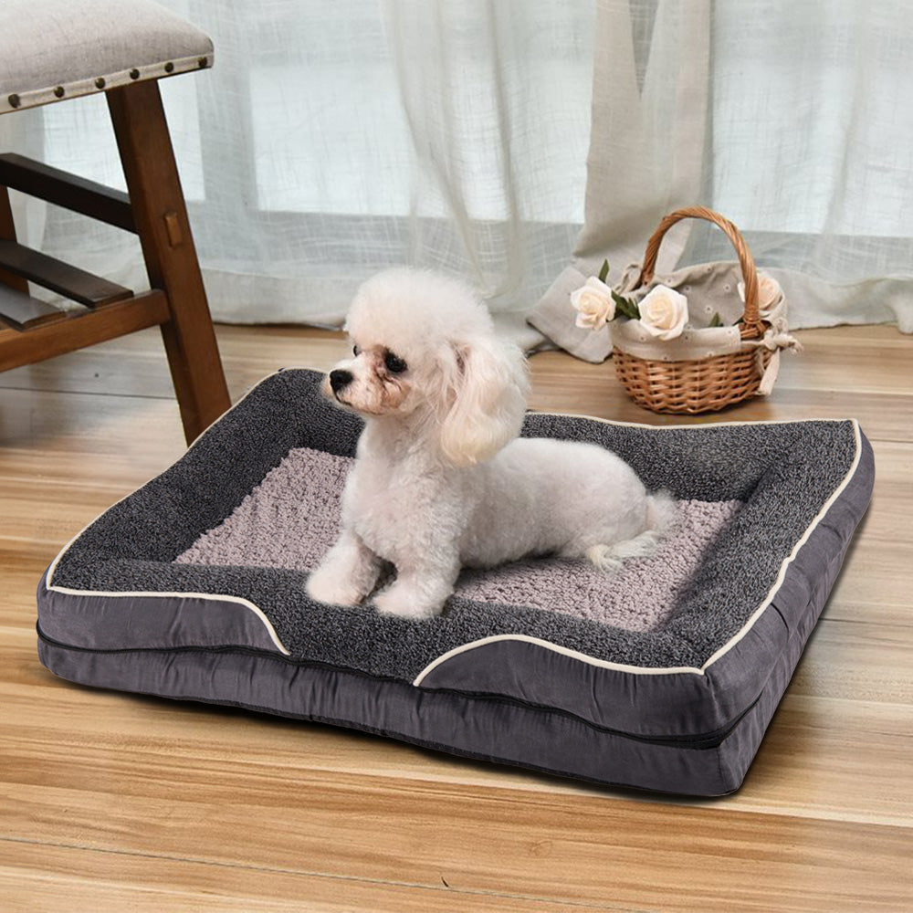 50cm*40cm*9cm Durable Removable Washable Pet Bed With Anti-slip Bottom | Dark Grey