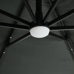 Square Cantilever Parasol With Solar-powered Led Lights | One Size | Dark Grey