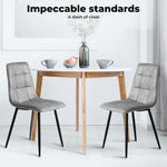 Levede Padded Dining Chairs Faux Leather For Kitchen Home Office - Set Of 4
