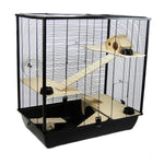 The Plaza Tall Rat And Hamster Cage With Three Floors | Black