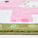 Cotton Tufted Pink Elephant Children Rug