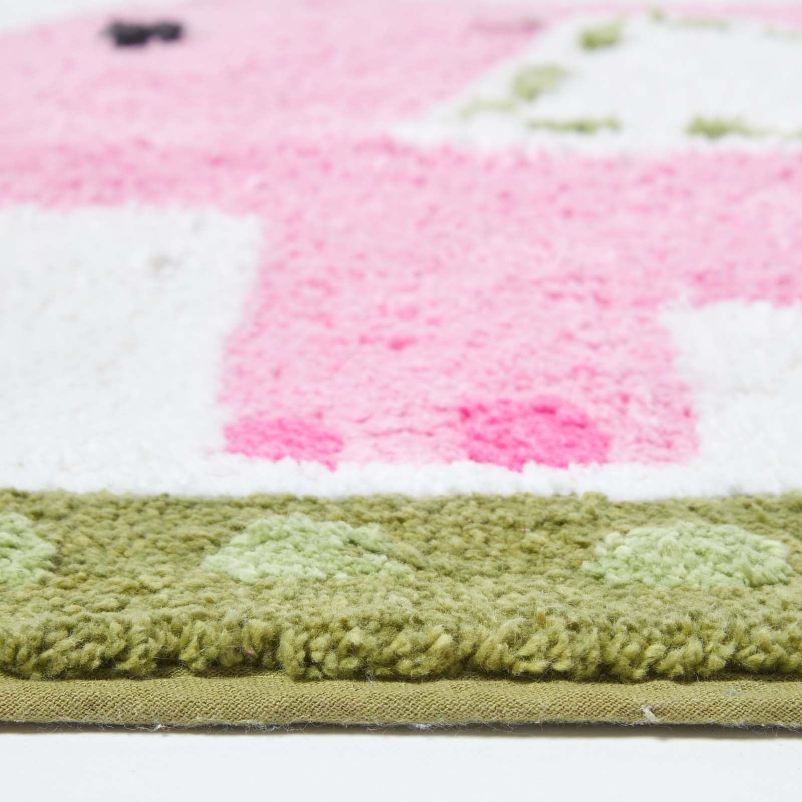 Cotton Tufted Pink Elephant Children Rug