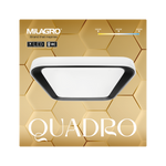 Quadro Led Ceiling Lamp 40cm Stylish Modern Powerful Economical Full Remote Control | Black