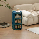 Cylindrical Multi-tiered Plastic Storage Drawer Unit | Blue