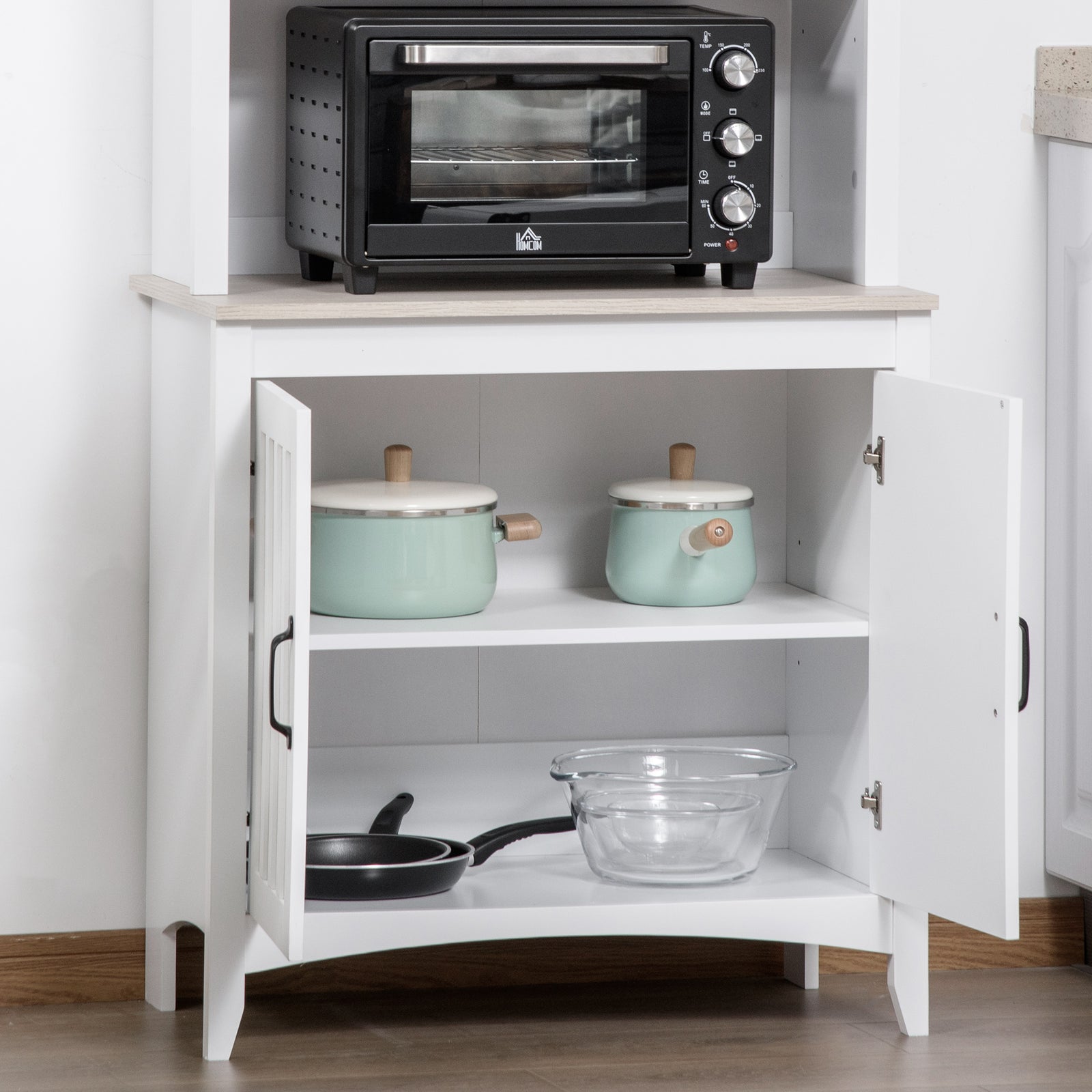 Kitchen Cupboard Freestanding Sideboard With Cabinet Shelves