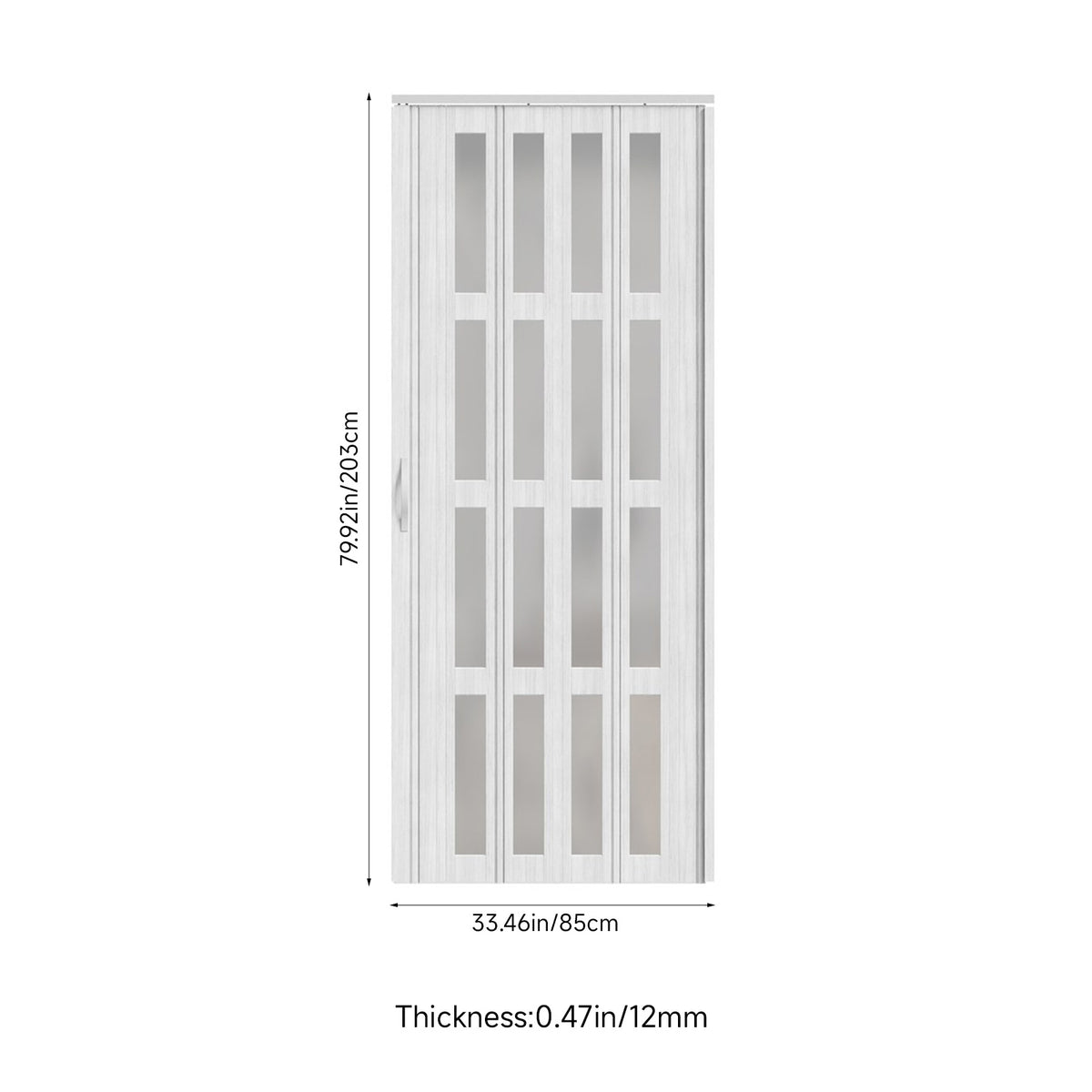 Breeins Magnetic Sliding Pvc Concertina Folding Door With Clear Panels