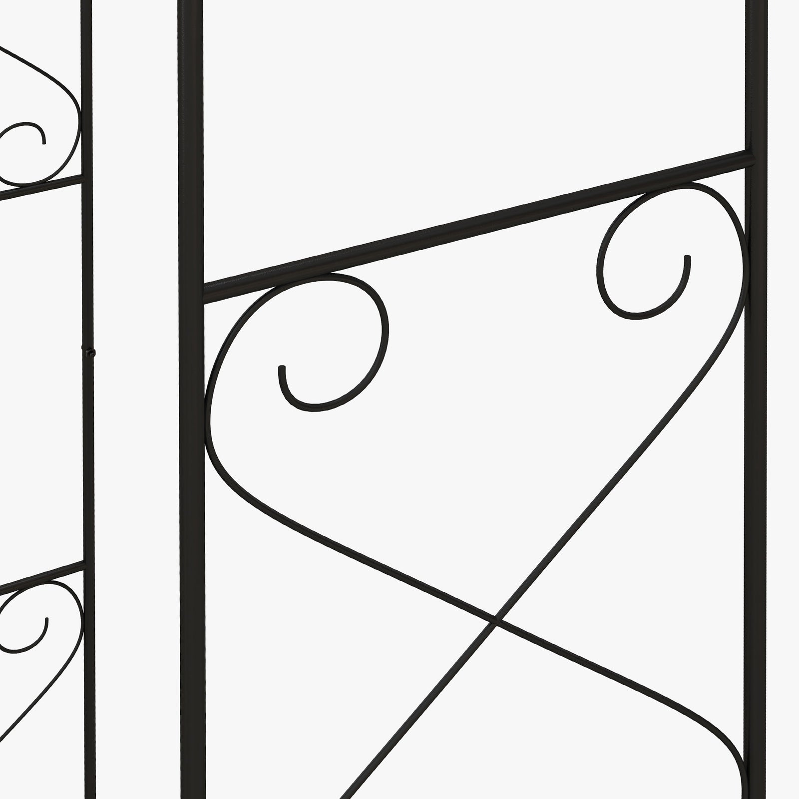 Garden Arch W/ Double Gate, Garden Arbor Climbing Plants