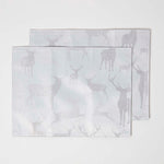 Silver Stag Christmas Placemats, Set Of 2