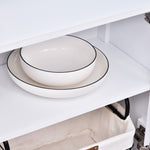 HOMCOM Modern Kitchen Sideboard Storage Cabinetadjustable Shelf