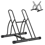 Reversible 2 Bike Stand Rack Black