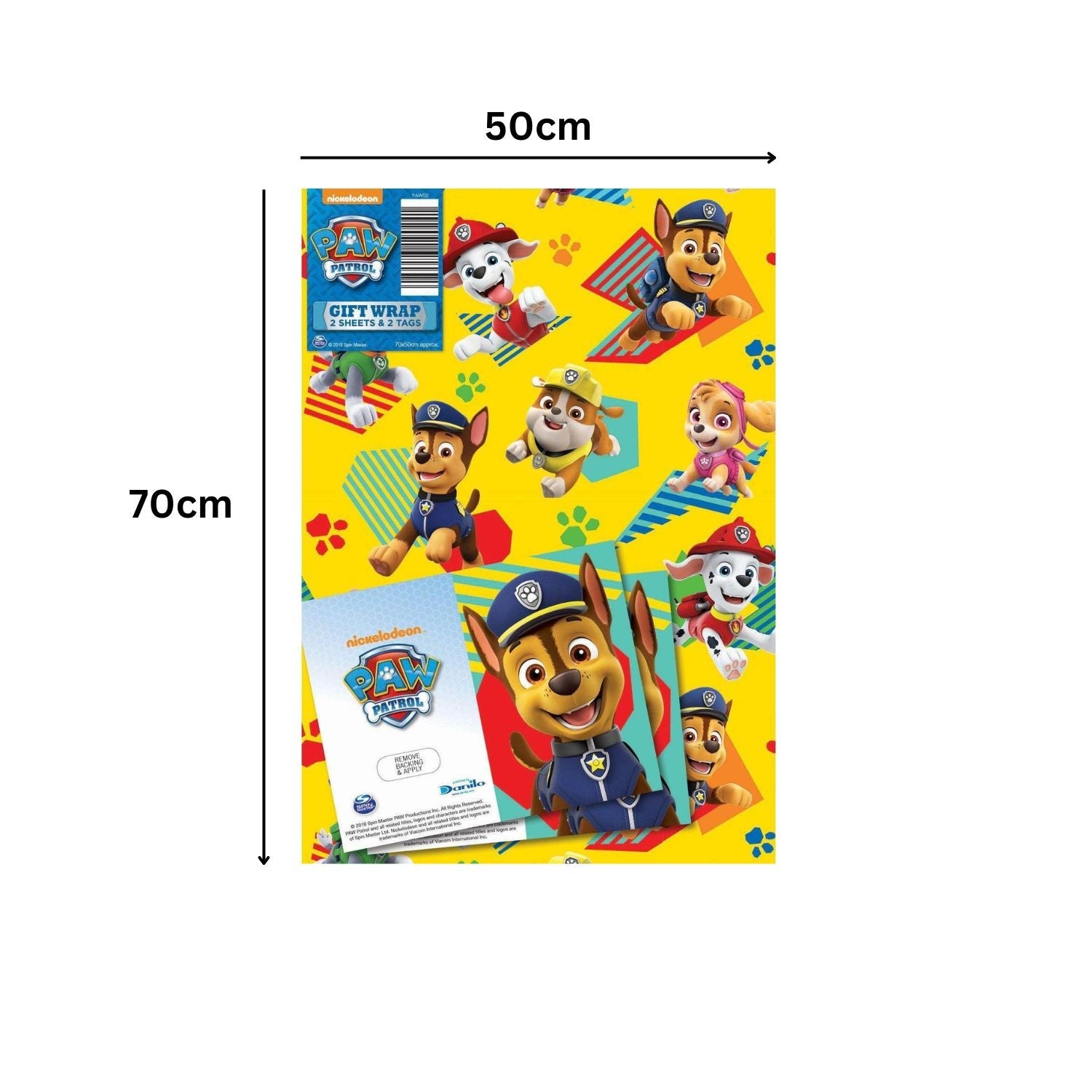 2 Sheets & 2 Tags Wrapping Paper