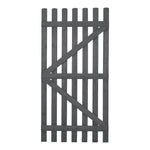 0.9m W x 0.9m-1.8m H Garden Wood Fence Gate With Latch | Large | Grey