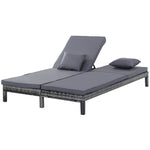2-person Rattan Lounger W/ Cushion