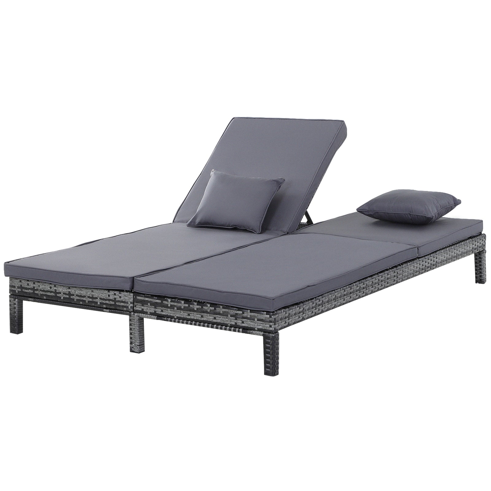 2-person Rattan Lounger W/ Cushion