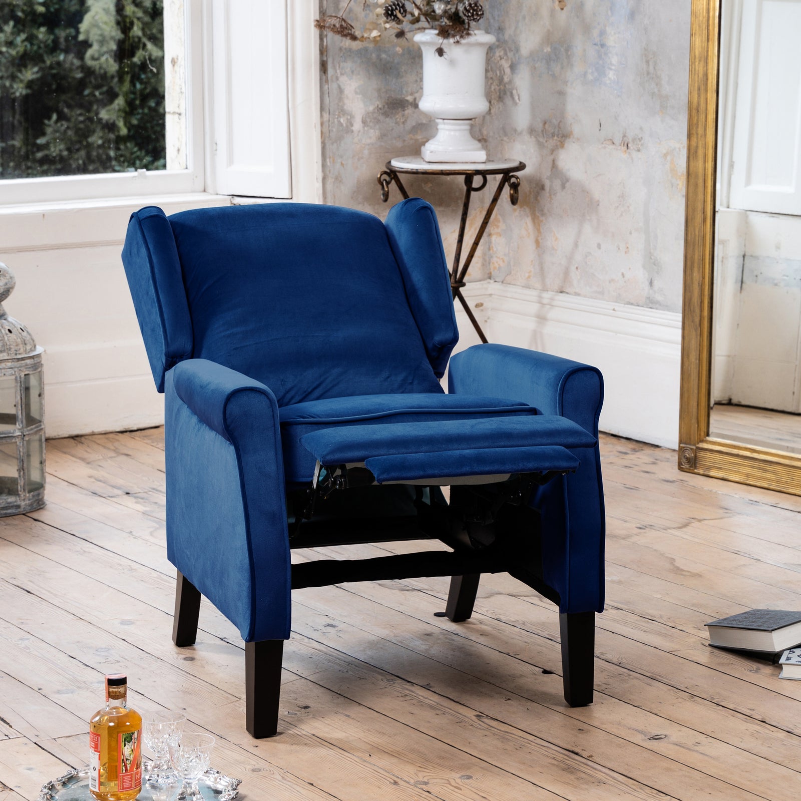 Barksdale Recliner Armchair | Dark Blue