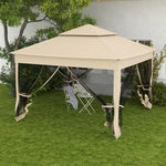 Garden Folding Tent Heavy Duty Pop Up Gazebo For Party | Cream