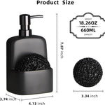 Soap Dispenser With Holder Liquid Recycled Ceramic