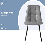Levede Padded Dining Chairs Faux Leather For Kitchen Home Office - Set Of 4