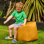 Outdoor Bean Cube Pouffe Bean Bag | Yellow