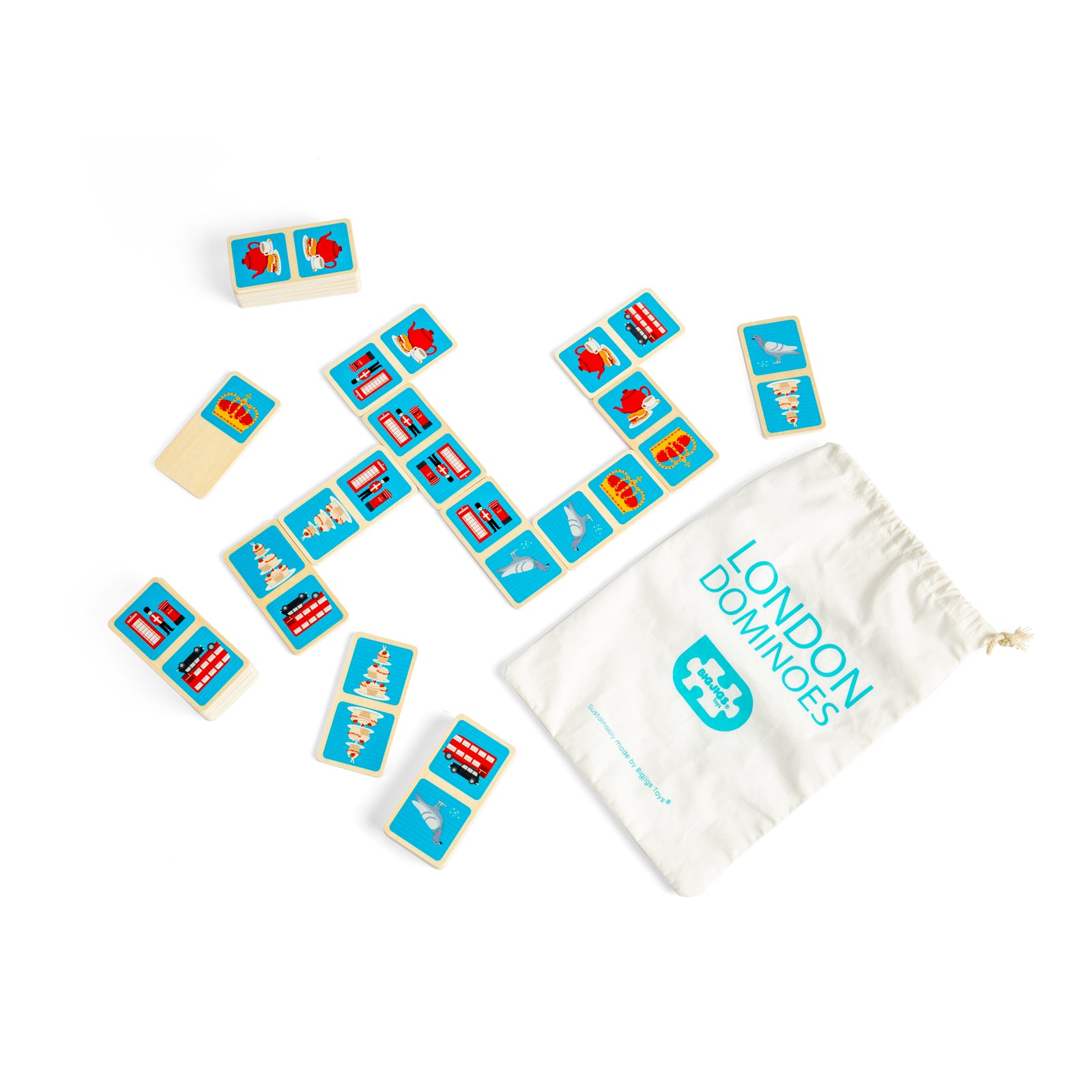 London Dominoes Wooden Kids Game