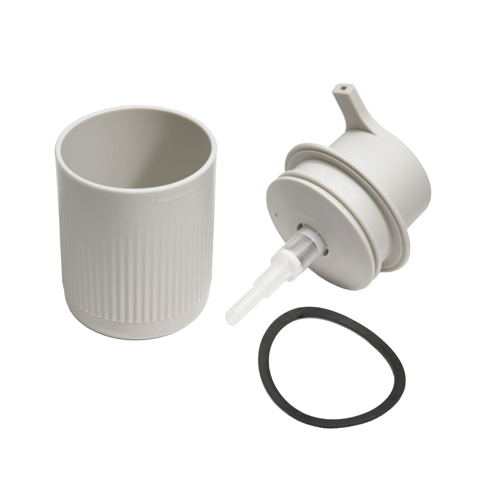 Recycled Soap Dispenser - Easy to use one hand push pump - Refillable with 250ml capacity- Made in the UK | Stone