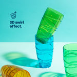 Swirl Multicolour Plastic Tumbler Set Of 6