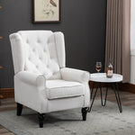 Accent Armchair Home Furniture Retro Tufted Club Wood | One Size | Cream