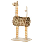 Cat Tree Cute Giraffe Kitten Play Tower W/ Scratching Posts, Tunnel, Ball