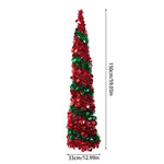 5ft Decorative Pop-up Artificial Tinsel Christmas Trees,red & Green