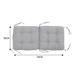 Lawn Chair Cushion Deep Seat For Indoor And Outdoor Furniture | Light Grey