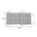 Lawn Chair Cushion Deep Seat For Indoor And Outdoor Furniture | Light Grey