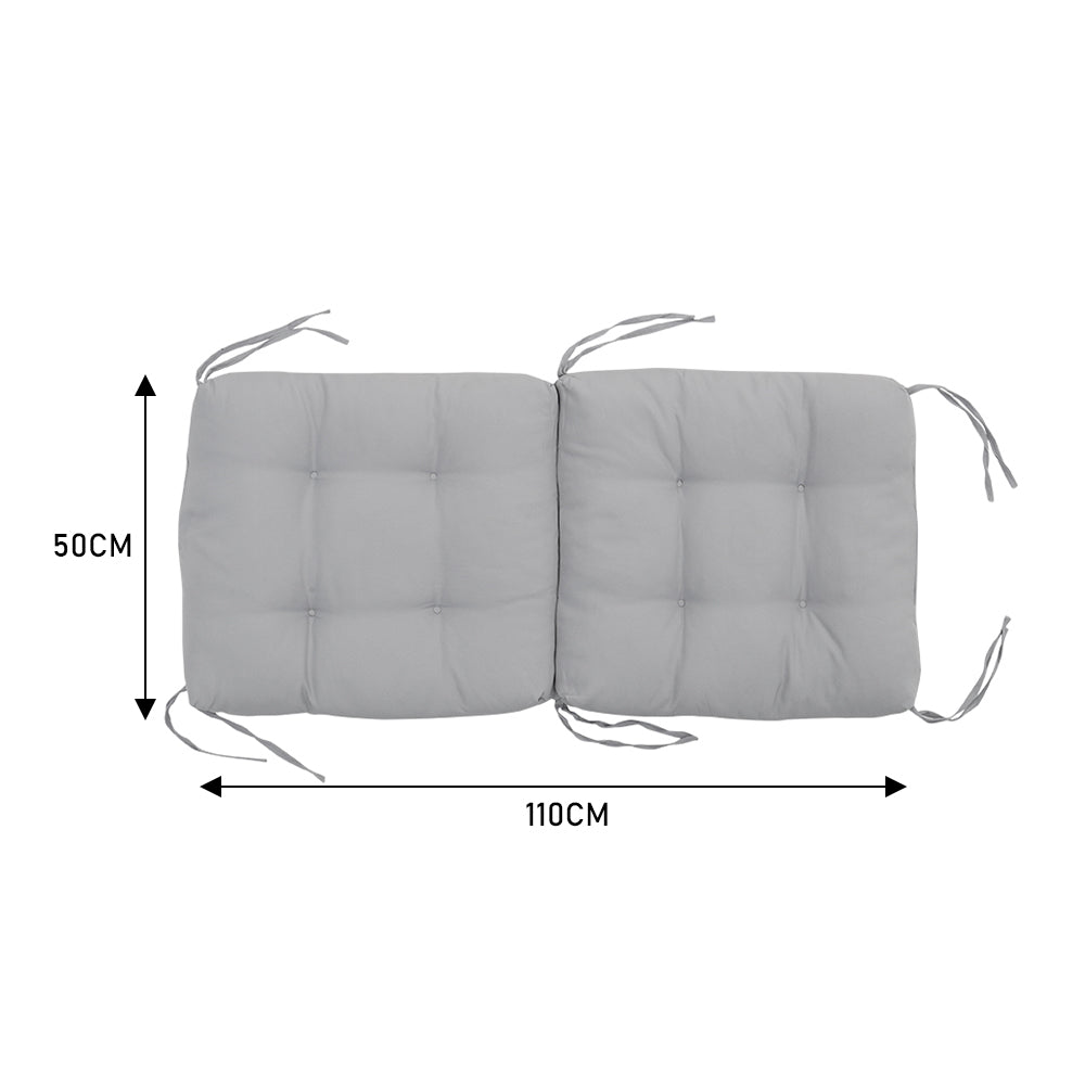 Lawn Chair Cushion Deep Seat For Indoor And Outdoor Furniture | Light Grey