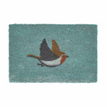 HOMESCAPES Grey Robin Non-slip Coir Doormat, 60 X 40 Cm