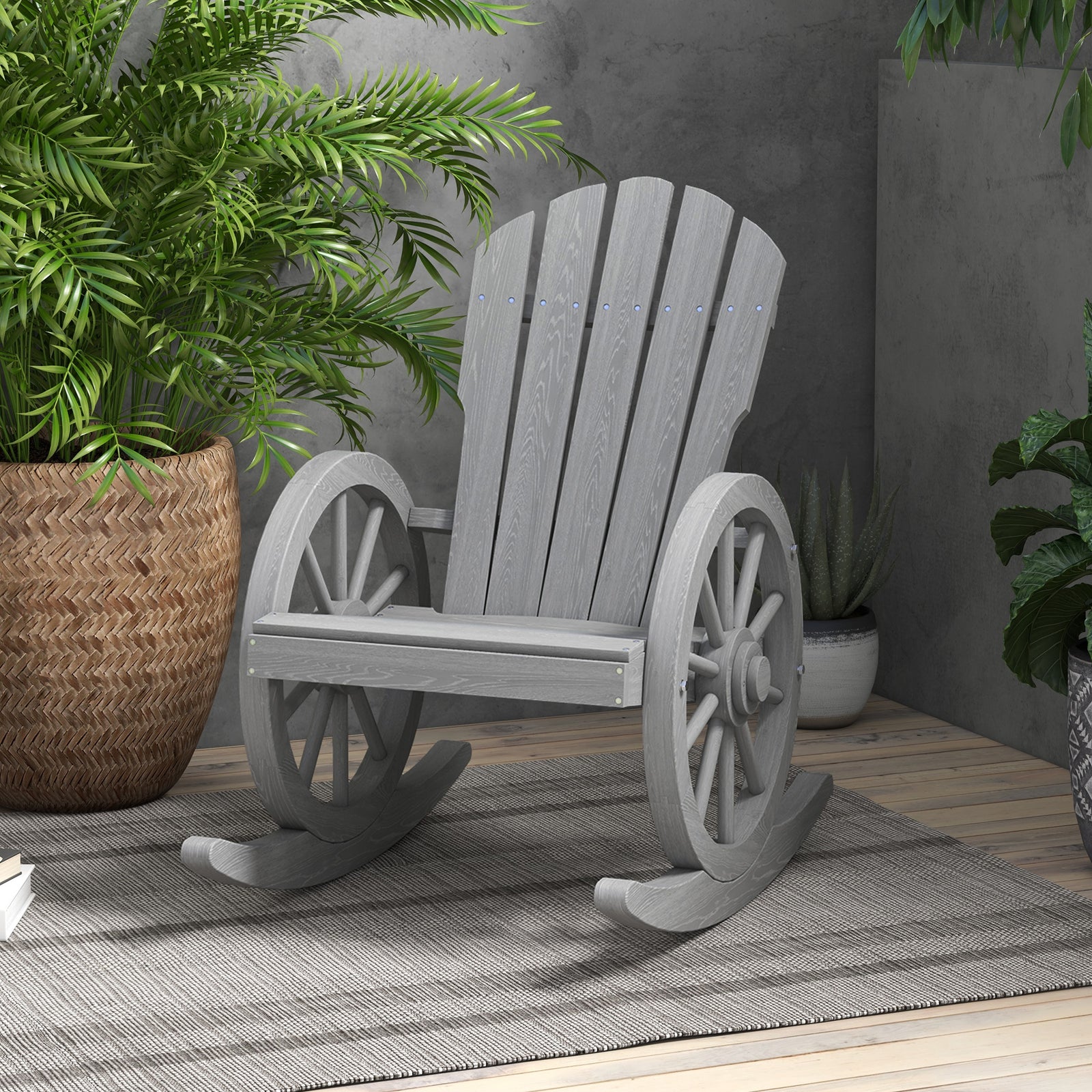 Adirondack Rocking Chair Porch Poolside Garden Lounging