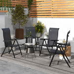 Outdoor Rattan Folding Chair Set W/ Adjustable Backrest | Set-of-4