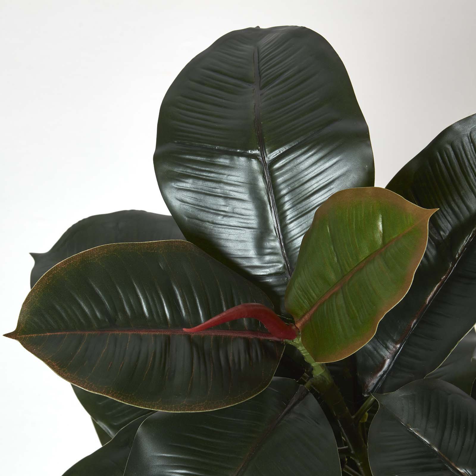 Artificial Green Handcrafted Ficus Rubber Plant In Pot, 130 Cm