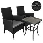 Rattan Bistro Set | Black